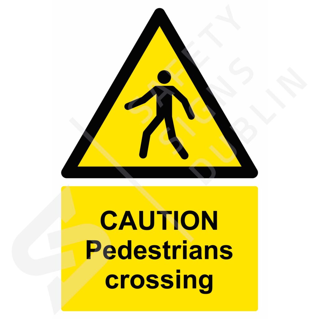 Sign - Caution-Pedestrians-crossing-W8008