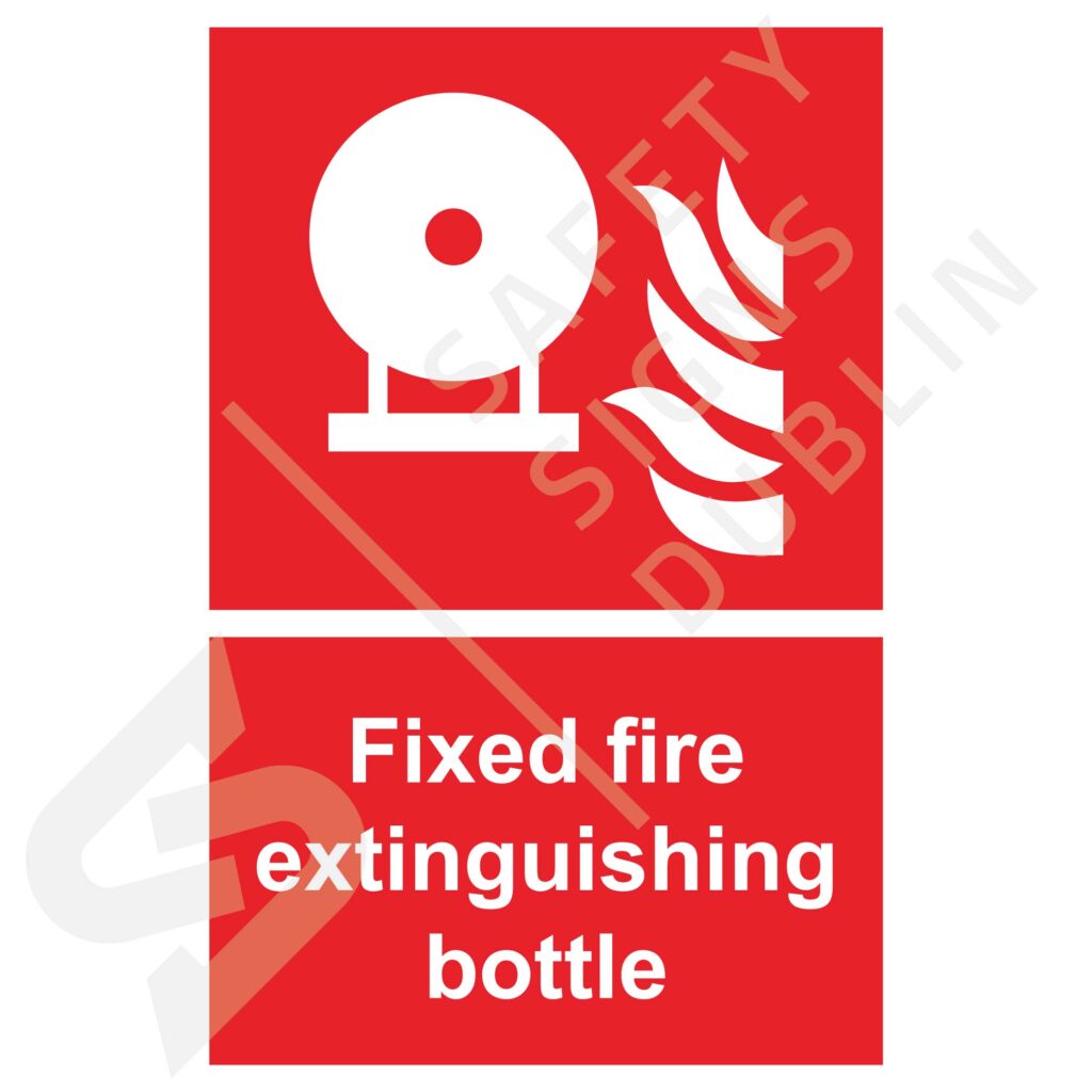 Fixed fire extinguishing bottle F1017 Safety Signs Dublin