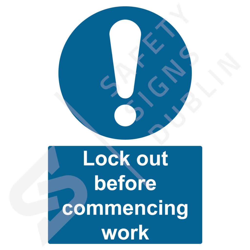 Sign - Lock-out-before-commencing-work-M5066