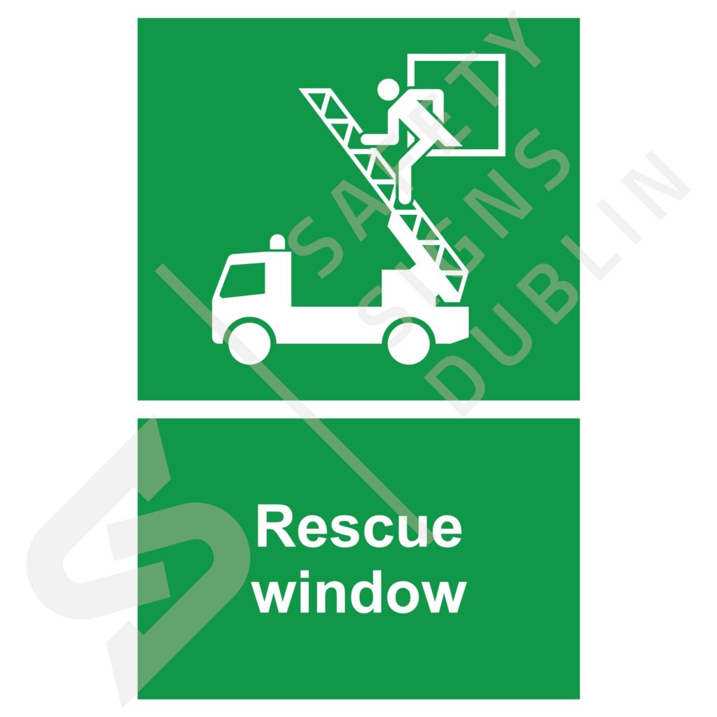 Rescue window S7068 Safety Signs Dublin