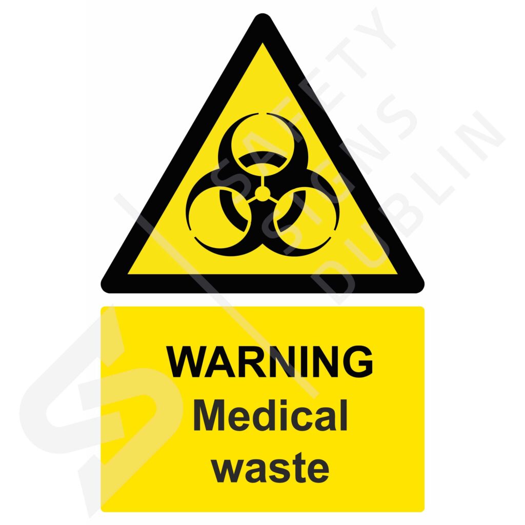 Sign - Warning-Medical-Waste-W8094