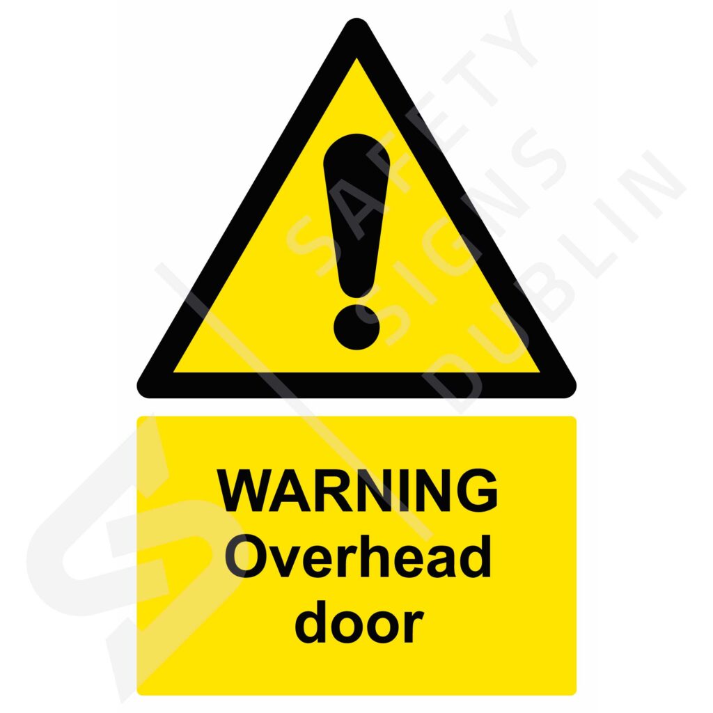 Sign - Warning-Overhead-door-W8105