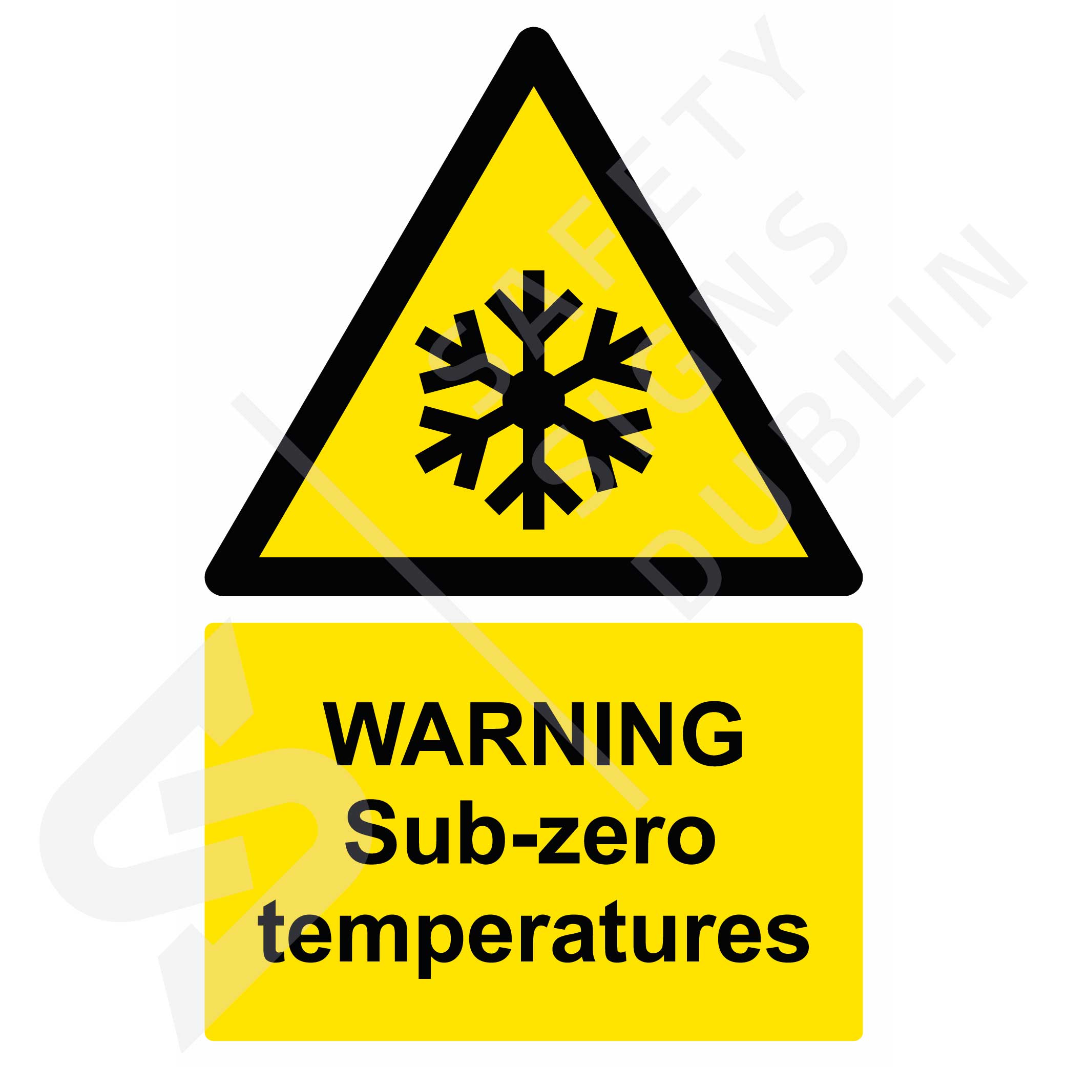 Warning Subzero temperatures W8127 Safety Signs Dublin