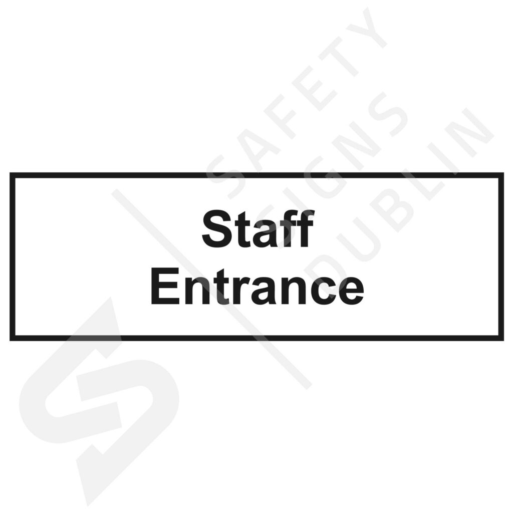 Sign - Staff-entrance-G4055