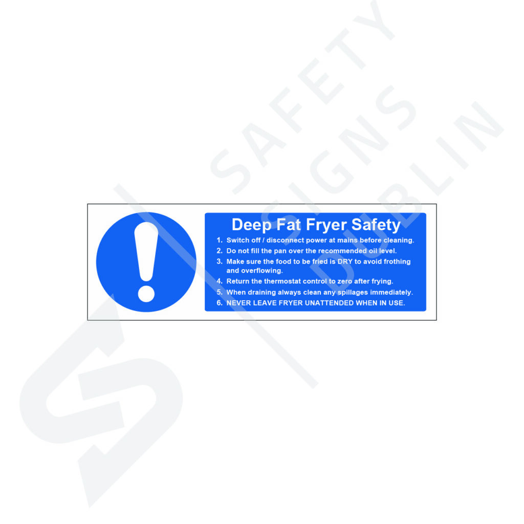 Deep Fat Fryer FS3024 Safety Signs Dublin