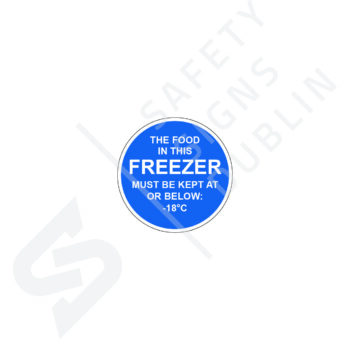 Sign - Freezer Temperature (Circular) FS3065